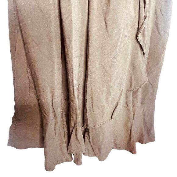 Express Olive Green Ruffle Spaghetti Strap Mini Dress Flowy Summer Size S | EUC - Picture 7 of 9